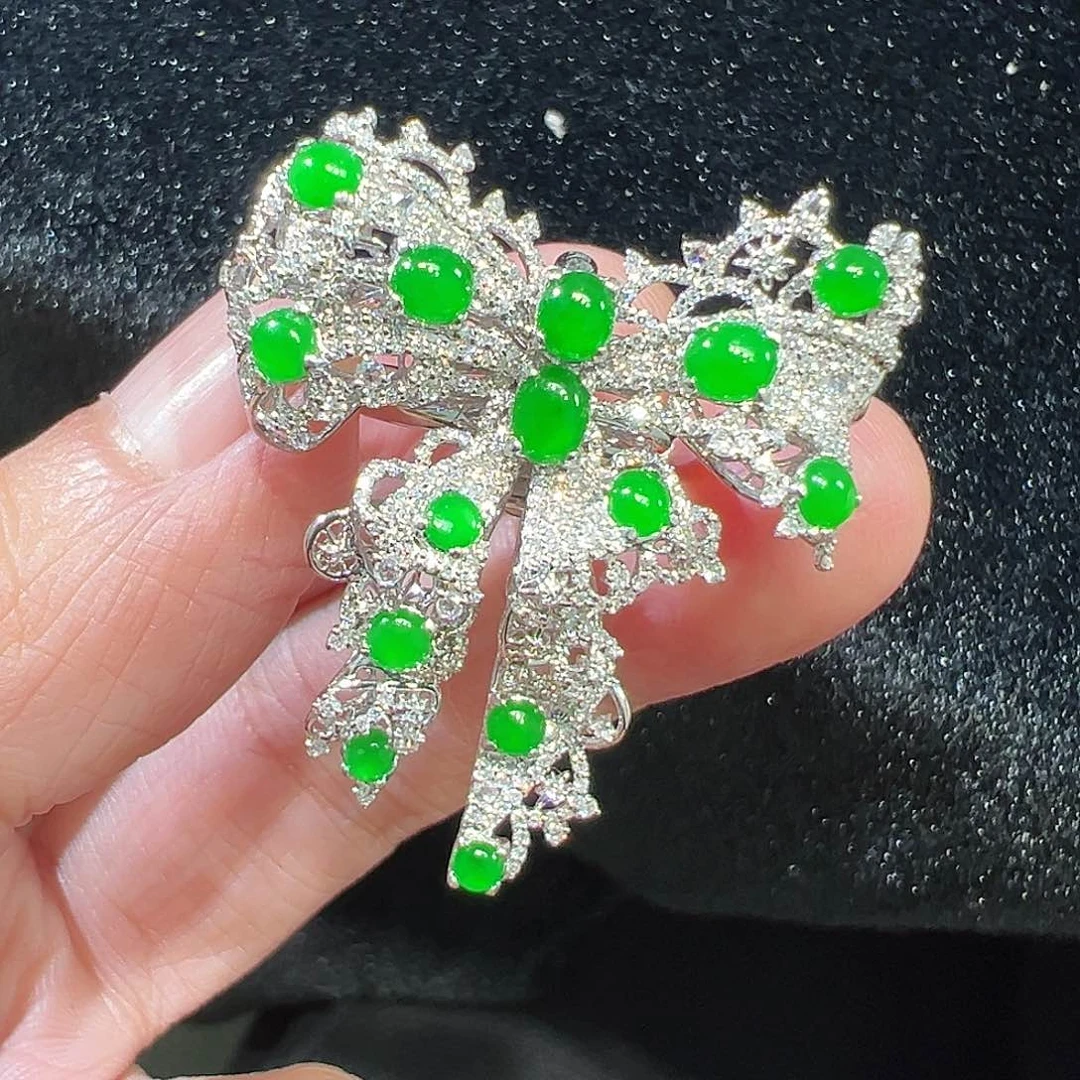 翡翠颈饰18K金镶嵌高端