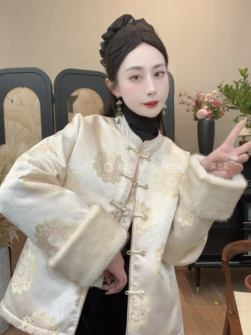 【琳琅】新款百搭棉衣外套女新中式显瘦高级加厚冬季气质绣花