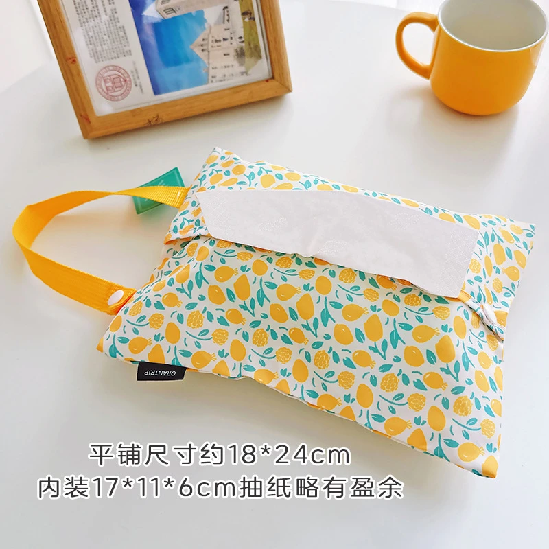 日轻奢本卡通可爱防水可悬挂纸抽袋 家用客厅车载纸巾袋 09179