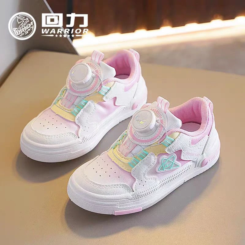 Warrior/回力1392春秋儿童旋转纽扣轻跑运动时尚板鞋休闲童鞋C