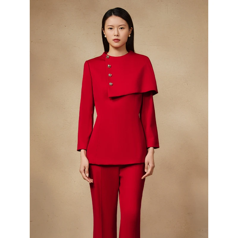 Song of Song歌中歌气质长袖时尚结婚中式修身女上衣5C34370090