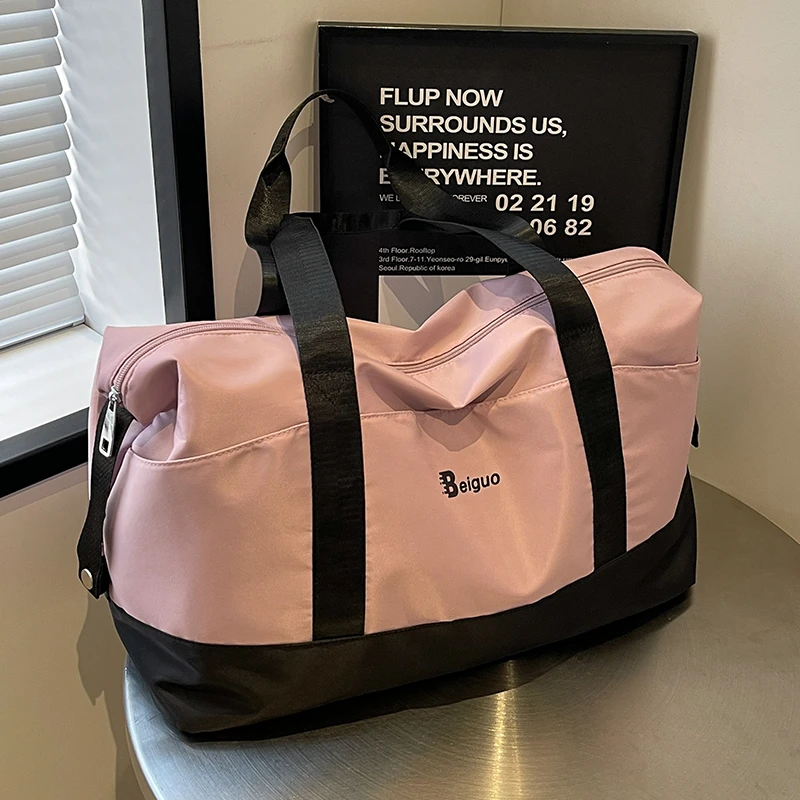 探屿大容量手提短途旅行包女士可折叠拉杆行李包男登机待产收纳袋