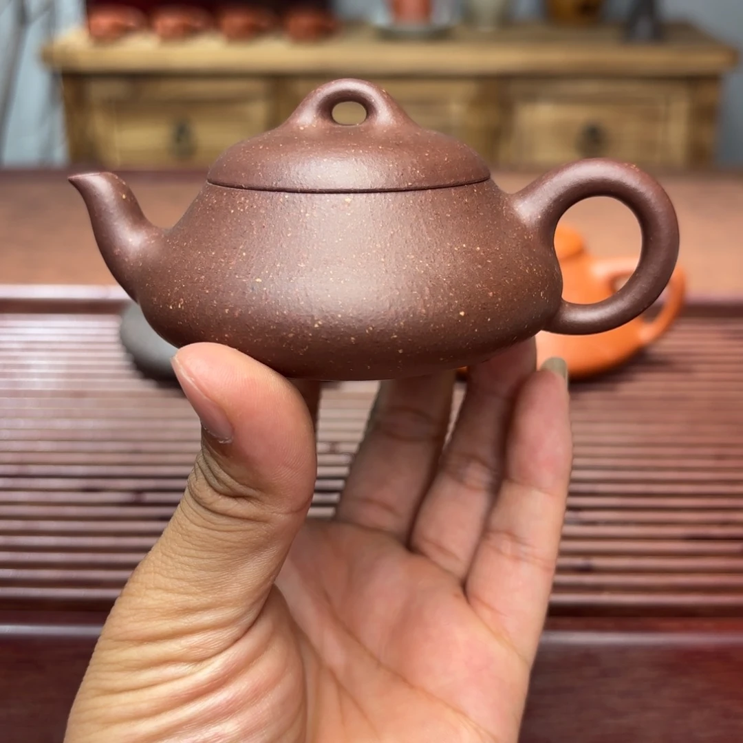 茶壶紫砂汉棠石瓢100毫升天青