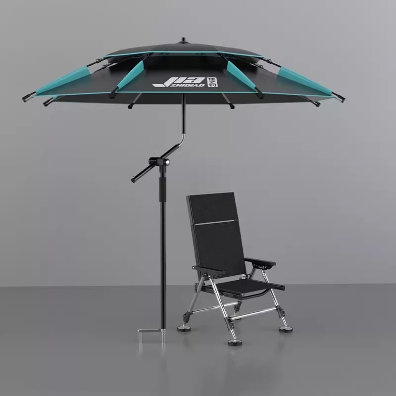 新店福利大钓伞专用拐杖钓鱼伞垂钓雨伞加厚黑胶防晒摆摊折