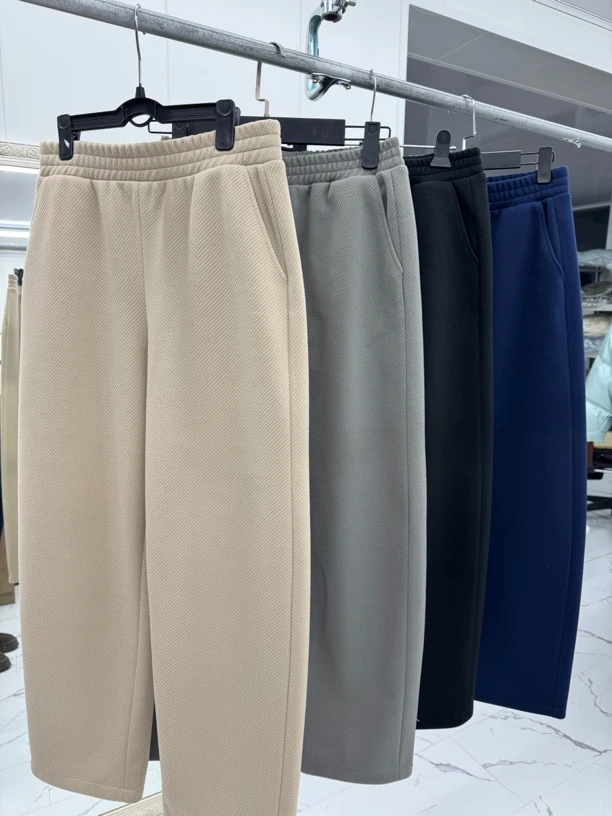 韩版时尚显瘦加绒保暖弯刀裤