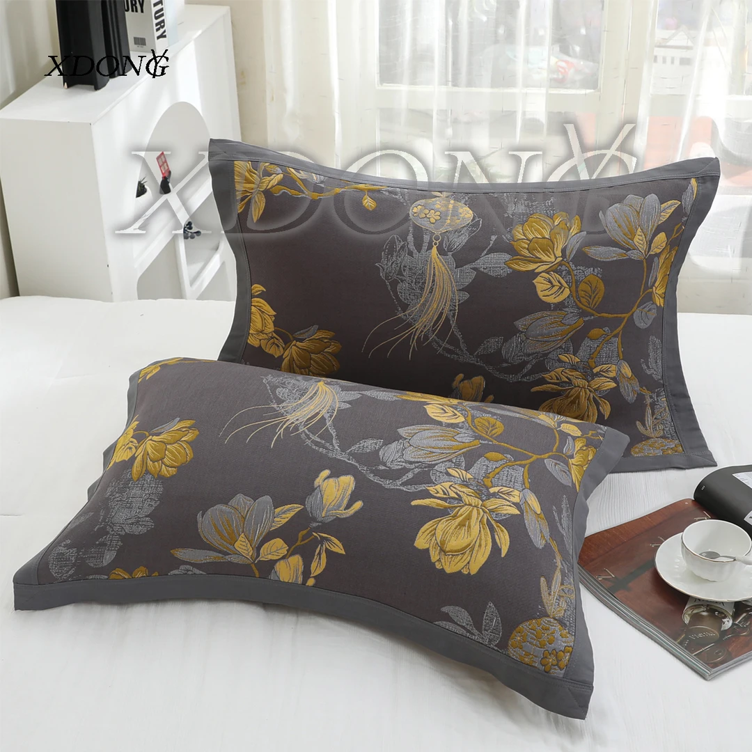 XDONGY（冬云家纺）52*78 高奢 玉兰景梦 枕巾一对装