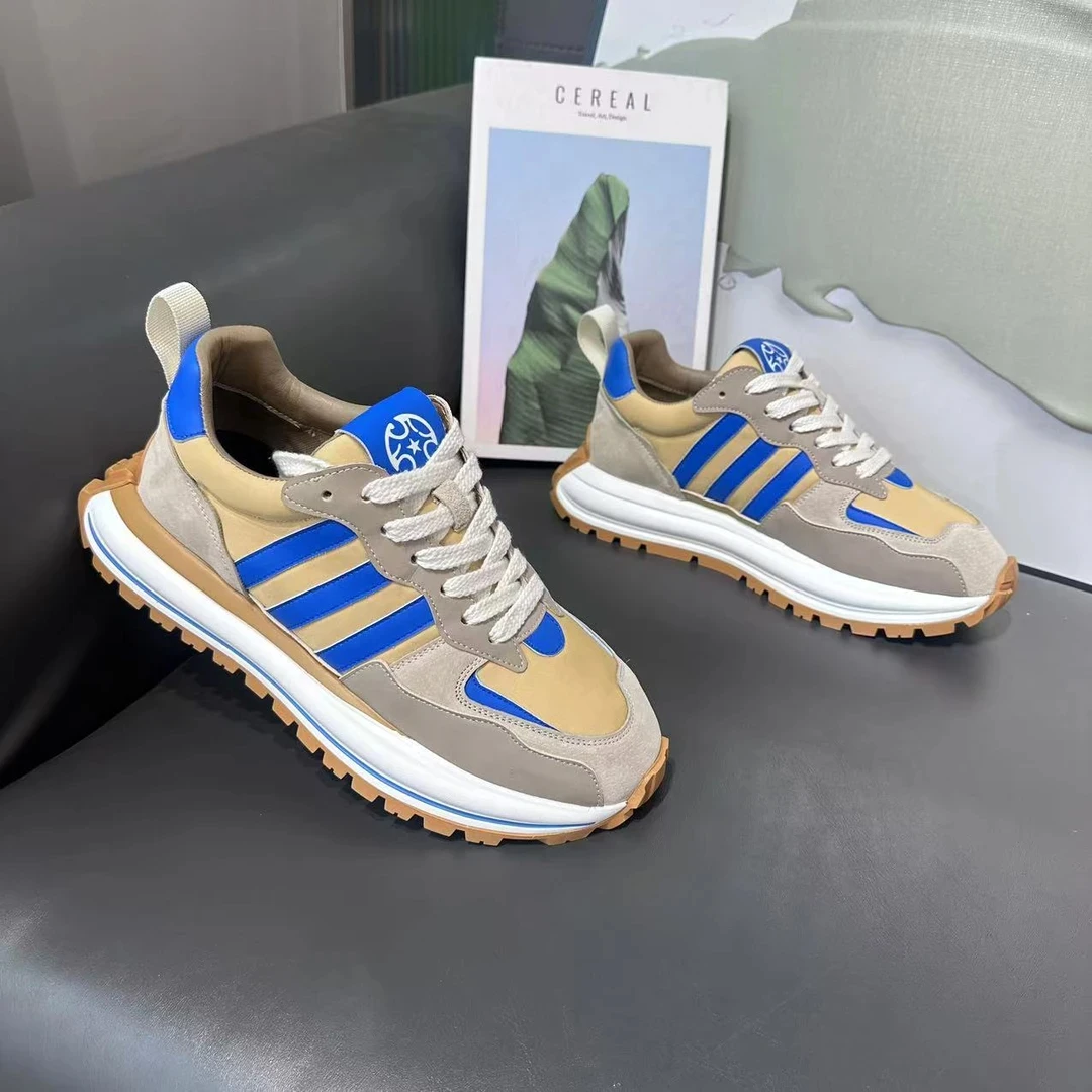 欧洲站男鞋2025年春季新款时尚潮牌阿甘鞋男士厚底增高运动休闲鞋