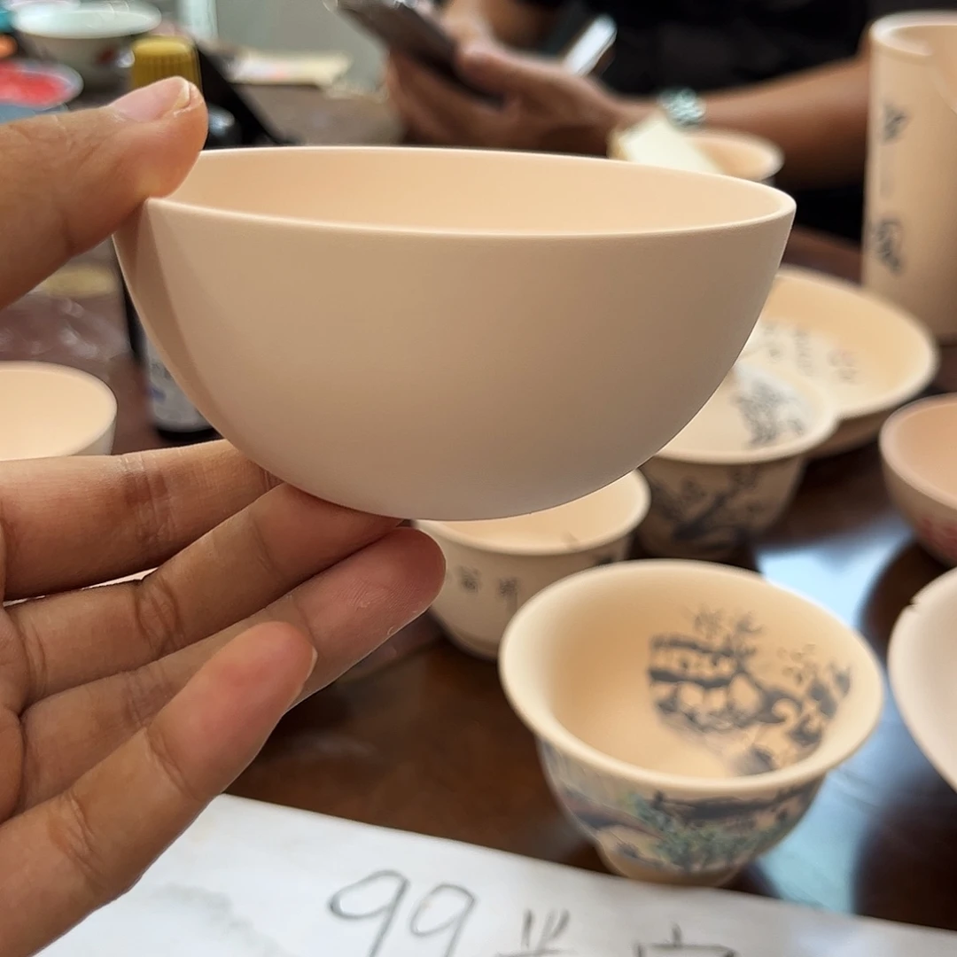 静**雨普洱杯手工手绘