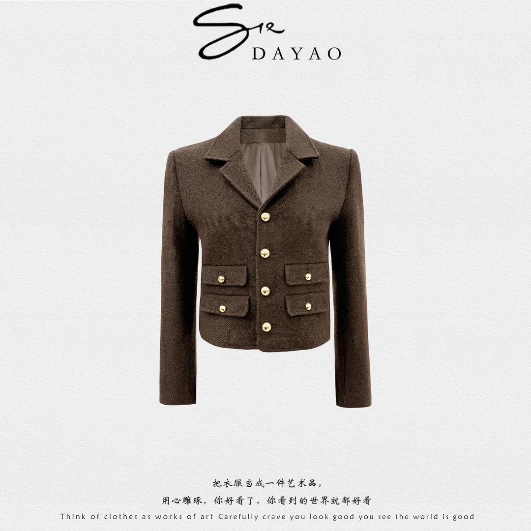 「DAYAO」25s秋季新款休闲气质时尚轻奢百搭好看短外套WYA251027