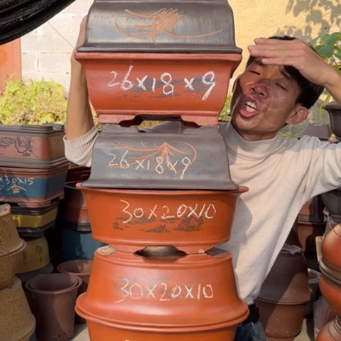 紫砂花盆特价包邮送