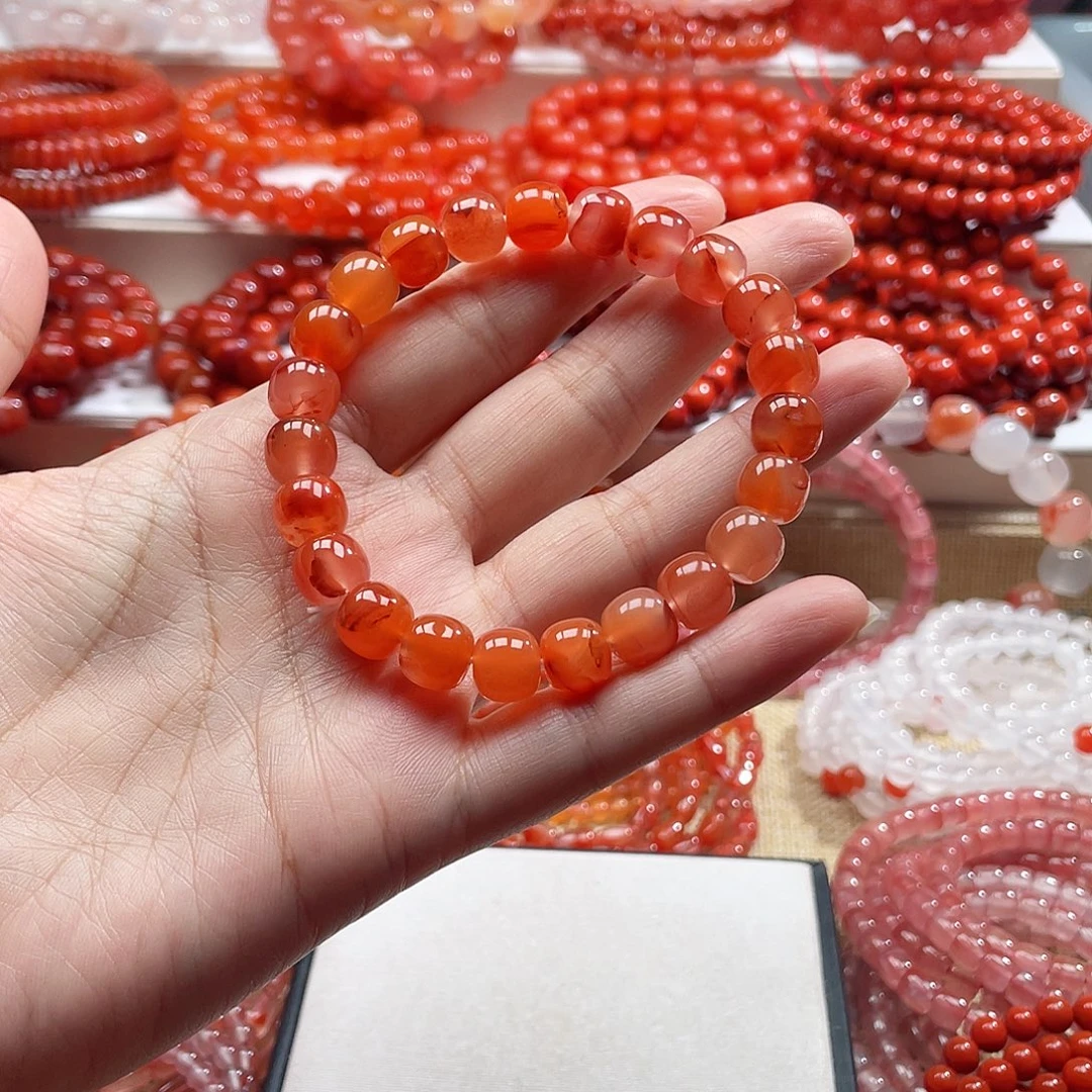 南红玛瑙未镶嵌手链
