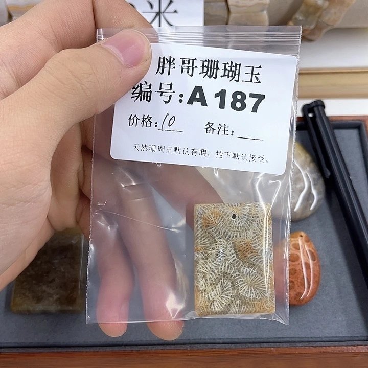 硅化珊瑚珊瑚玉未镶嵌盖*里