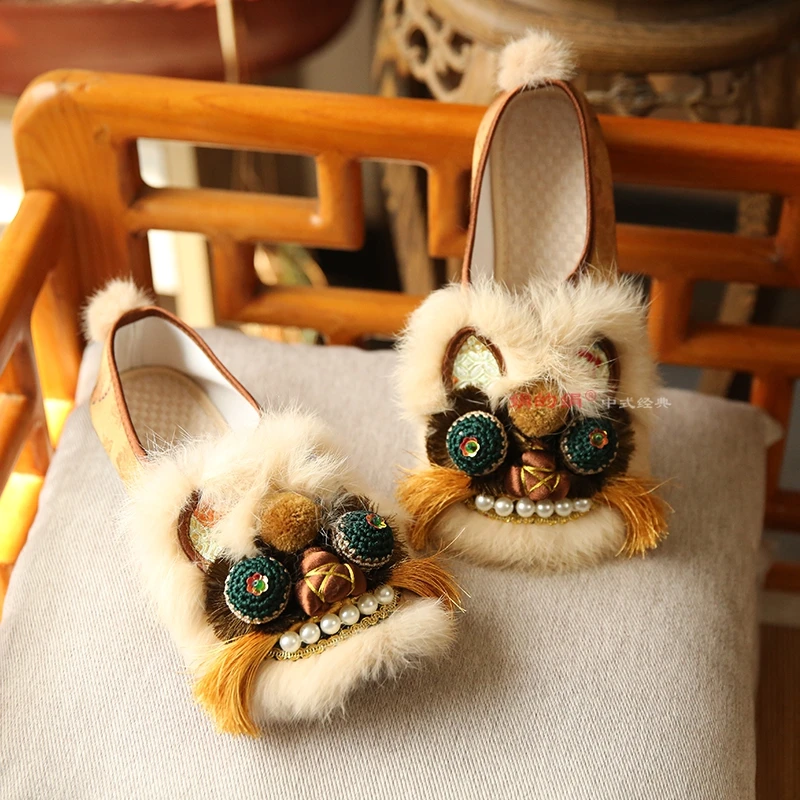 非遗虎头单鞋女成人汉服鞋春夏民族风绣花鞋手工平底舒适中式布鞋