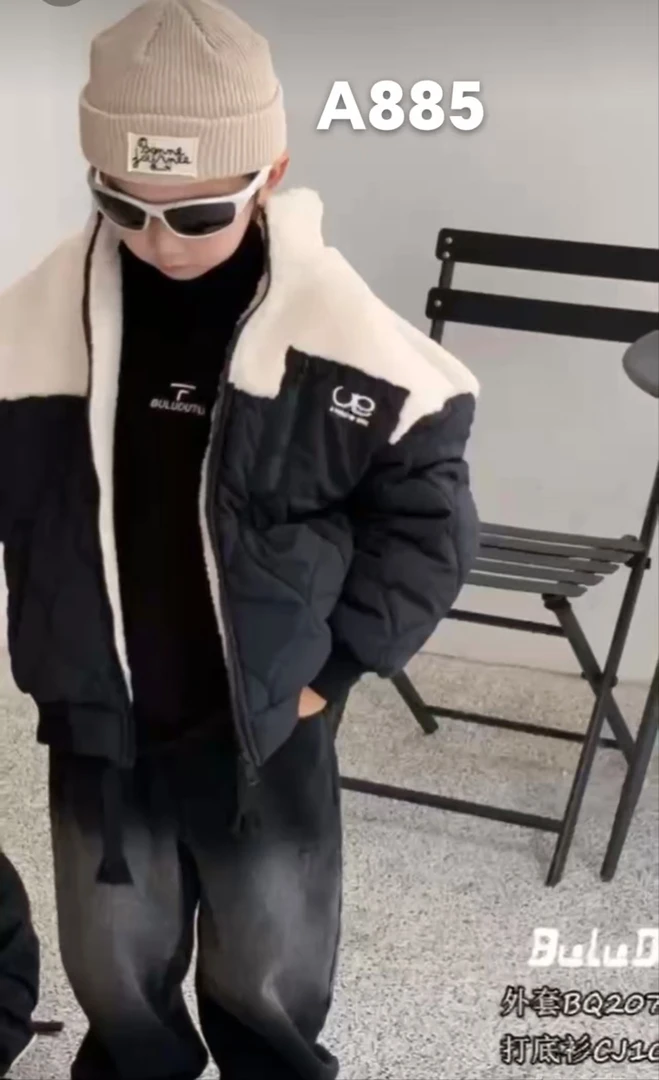 【A885哪吒奶奶反季福利】儿童羽绒服中长款洋气中小童装加厚冬装