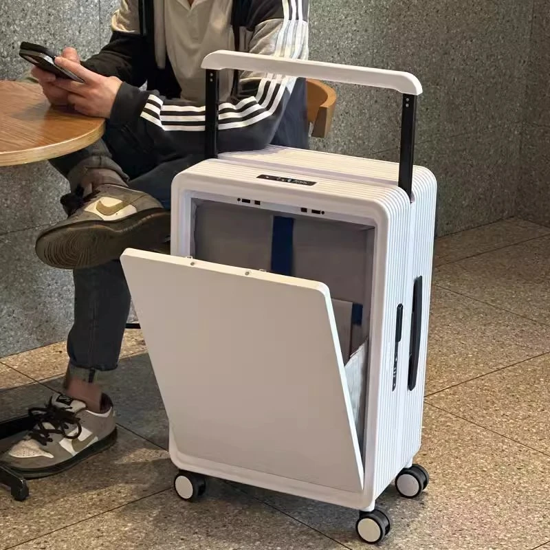 前开盖行李箱女20寸商务电脑登机箱2025新款宽拉杆旅行箱子男学生