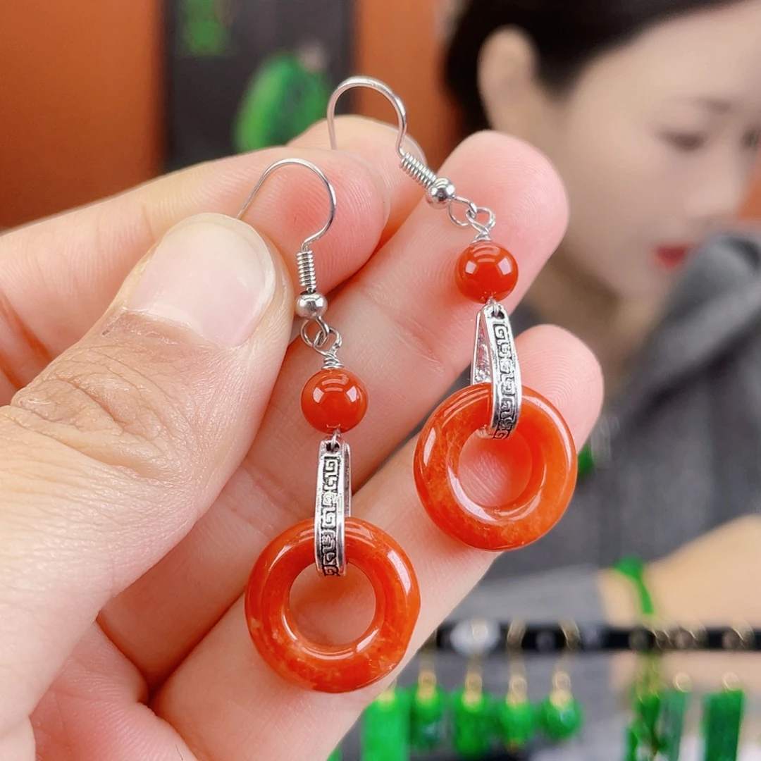 翡翠未镶嵌耳饰饰品