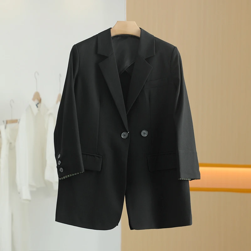 【上新7折-唐长老自营】货号49467女装春秋新款休闲西装外套F