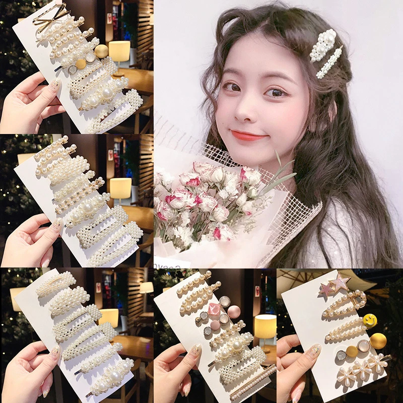 韩式ins发夹套装发卡头饰少女一字夹边夹刘海夹百搭成人发饰