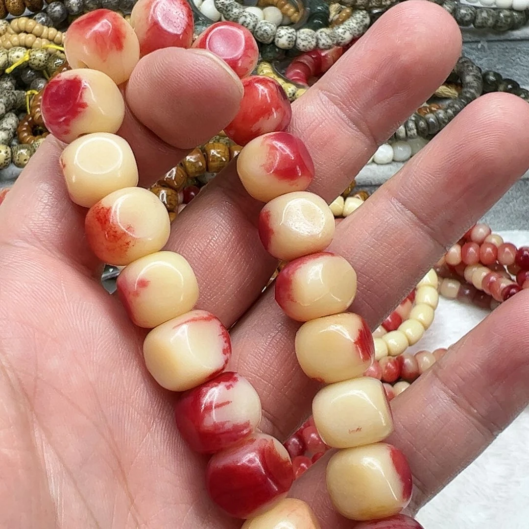 驼骨手串/手链20红驼骨六方手持对角1.4左右有粽裂