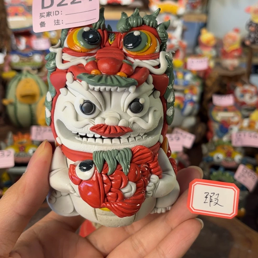 泥塑小****纯手工茶宠摆件