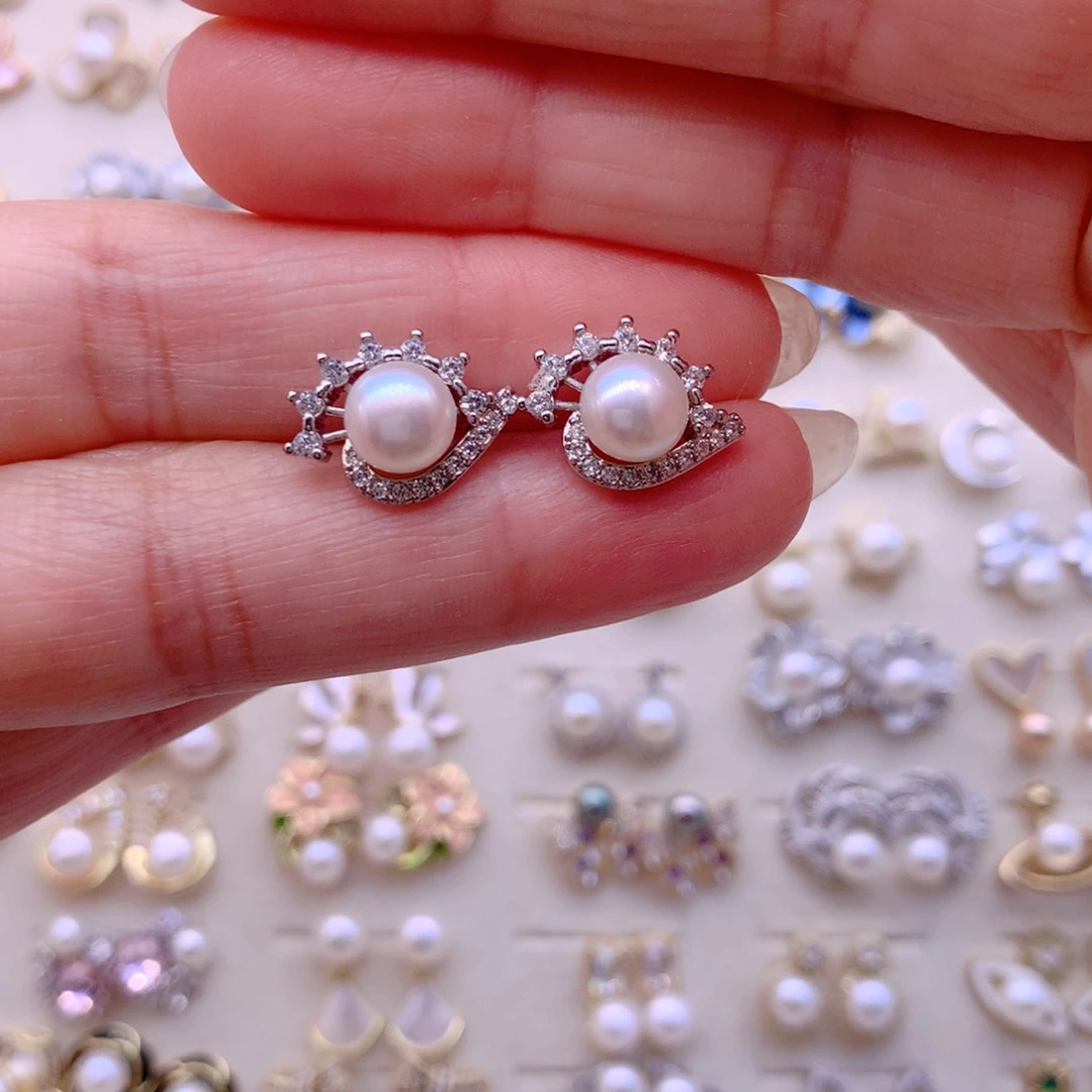 合金耳饰淡水珍珠