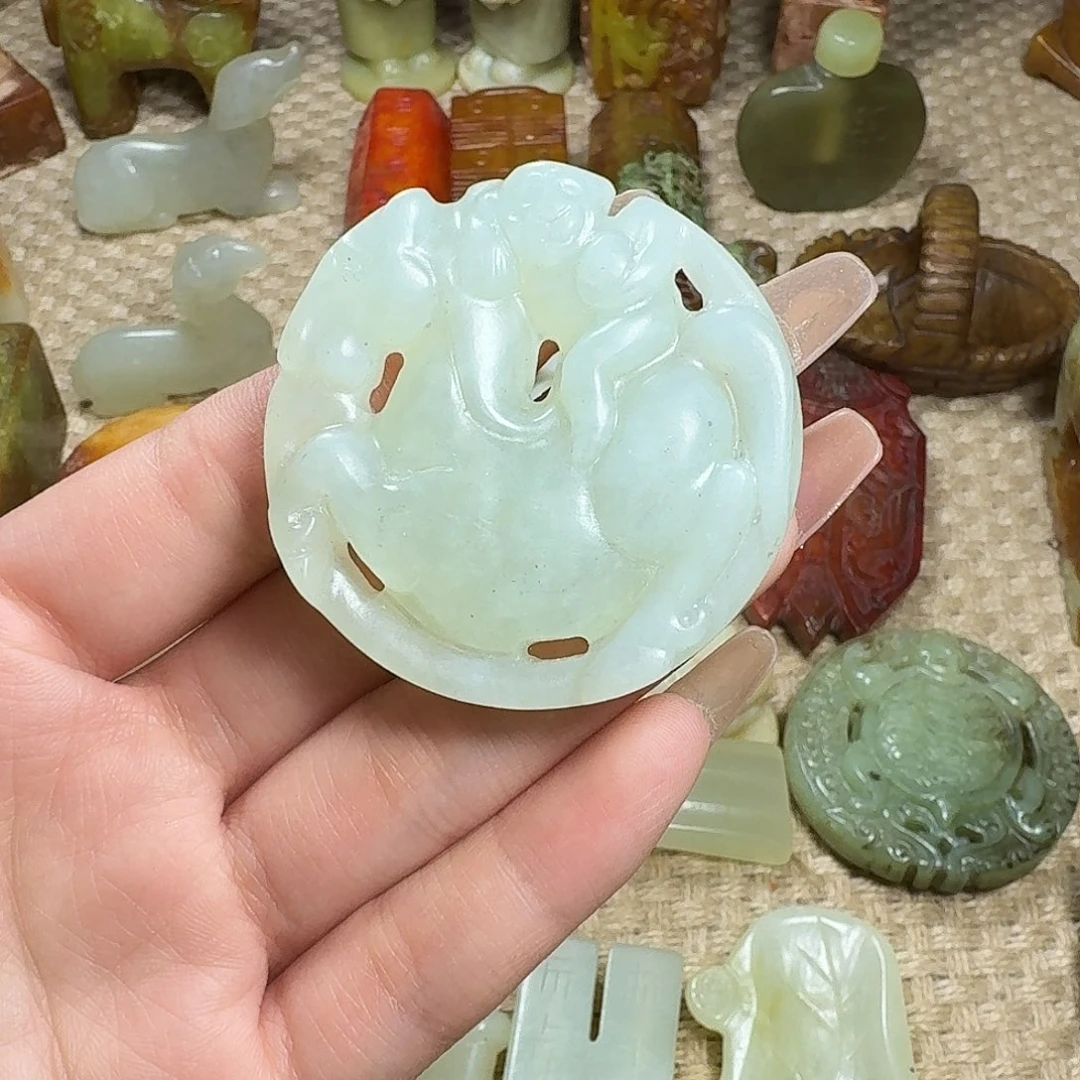 白玉菩提吊坠挂件