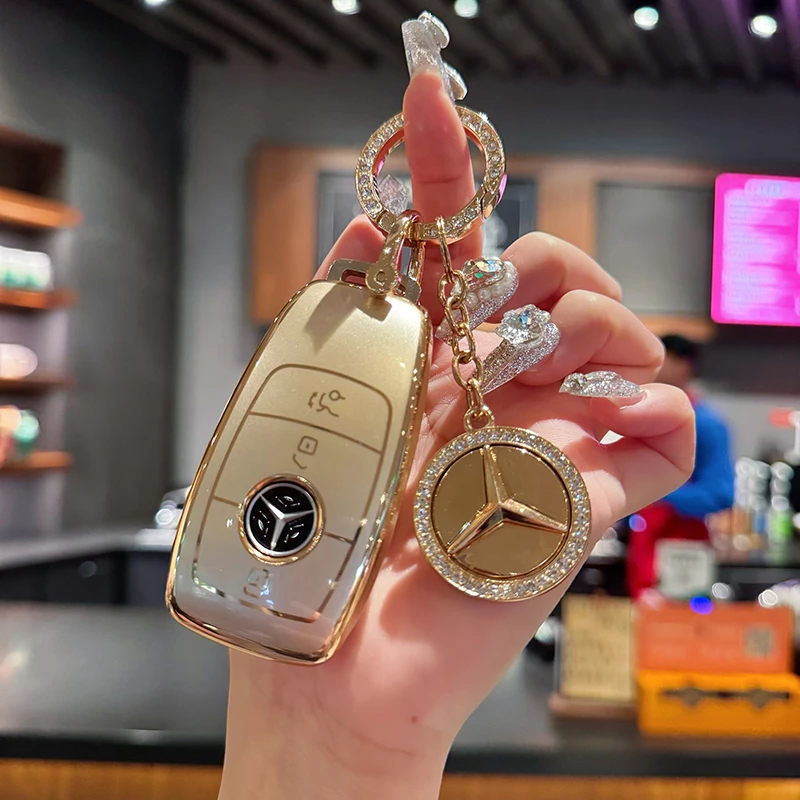 适用于奔驰e300l钥匙套a200l车gle/glc300l/gla壳a级c级e级高档包