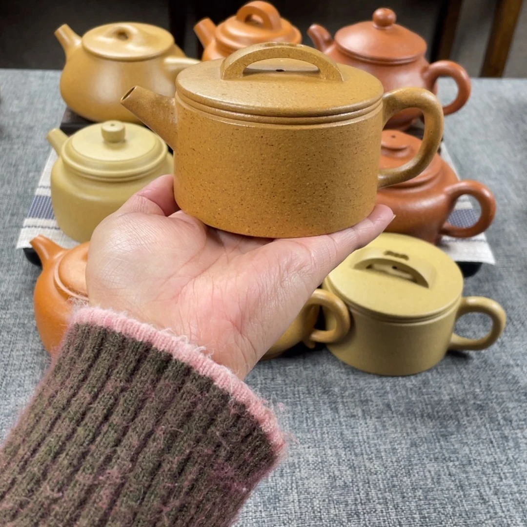 紫砂茶壶黄金段汉瓦全手30目190