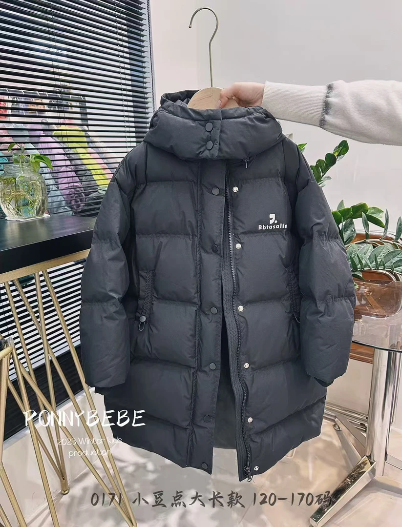 K208儿童男女同款长版防寒服潮流宽松反季