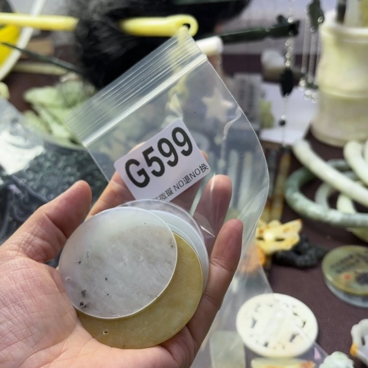 蛇纹石玉发饰合金炸***卷