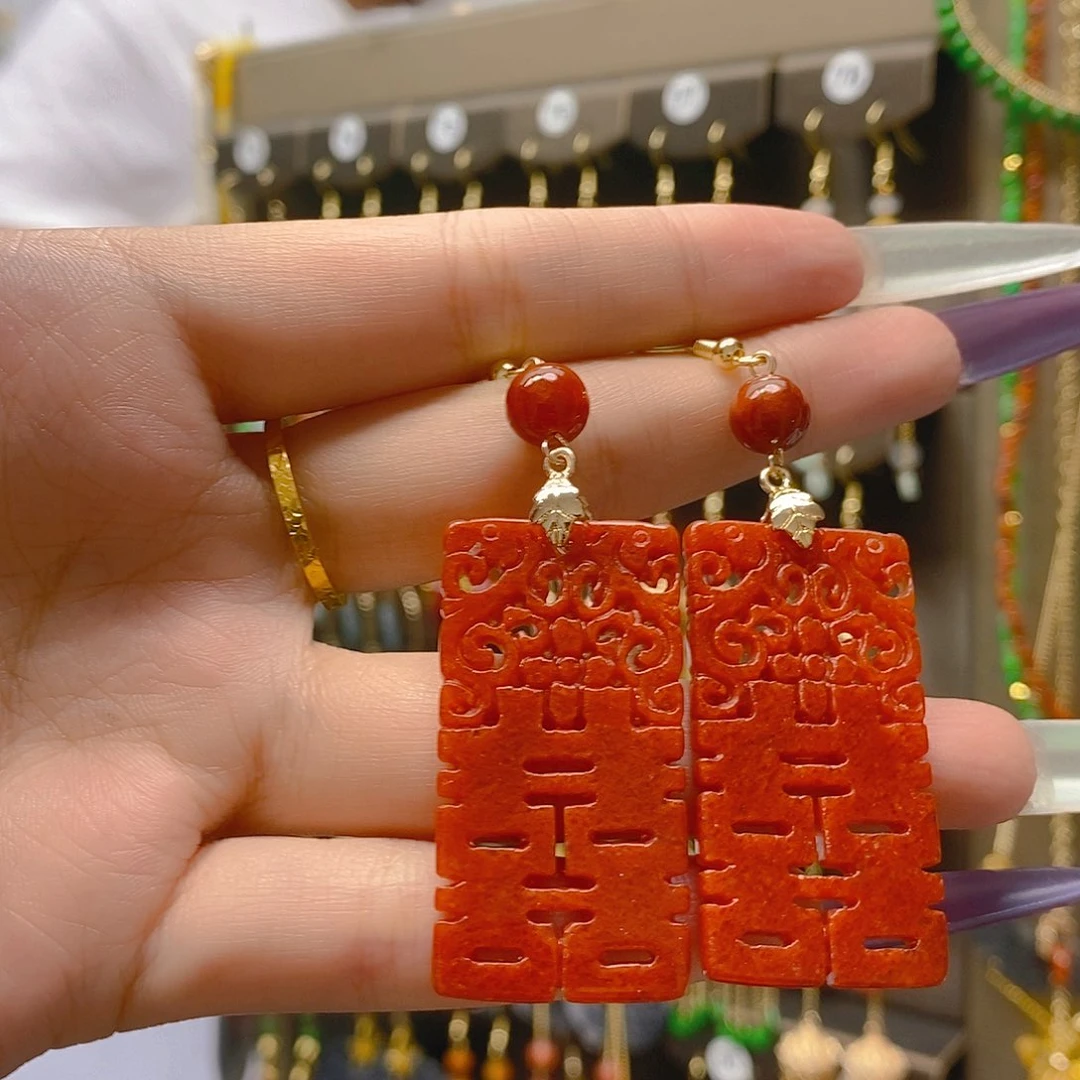 翡翠合金耳饰翡翠