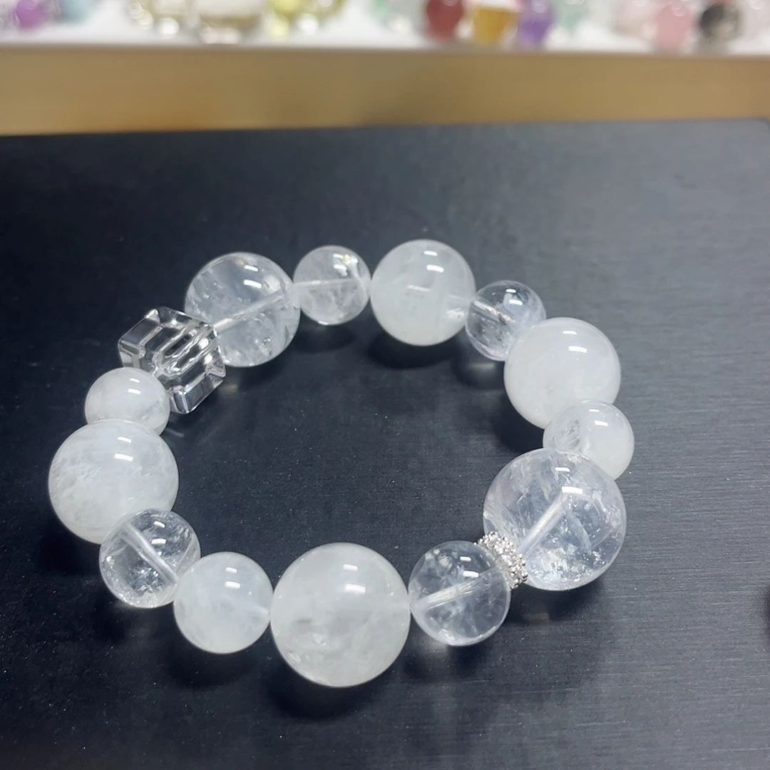 手链水晶未镶嵌白幽灵设计款手串