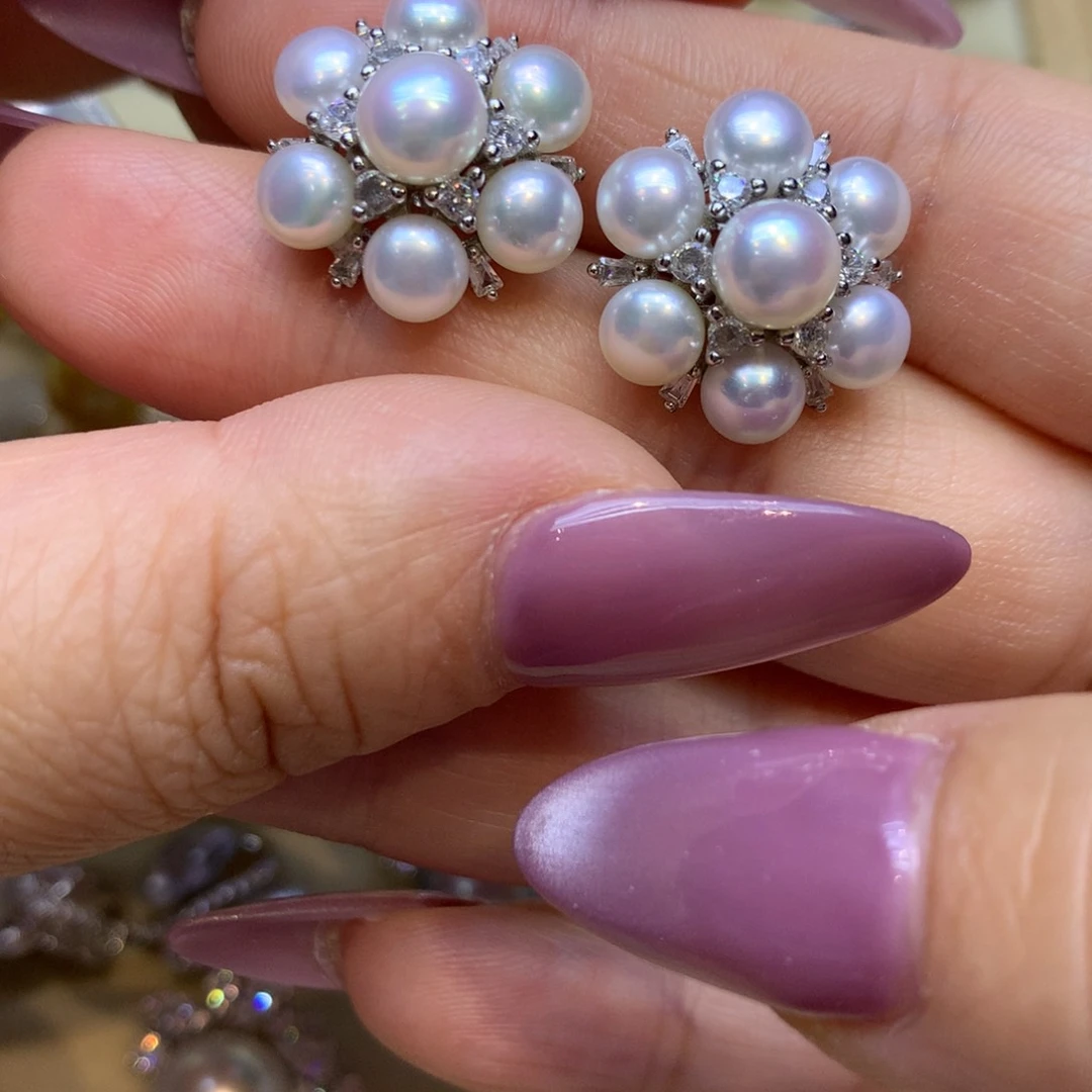 未镶嵌耳饰淡水珍珠