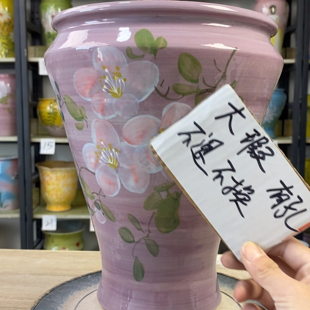 景德镇手工手绘陶瓷花盆