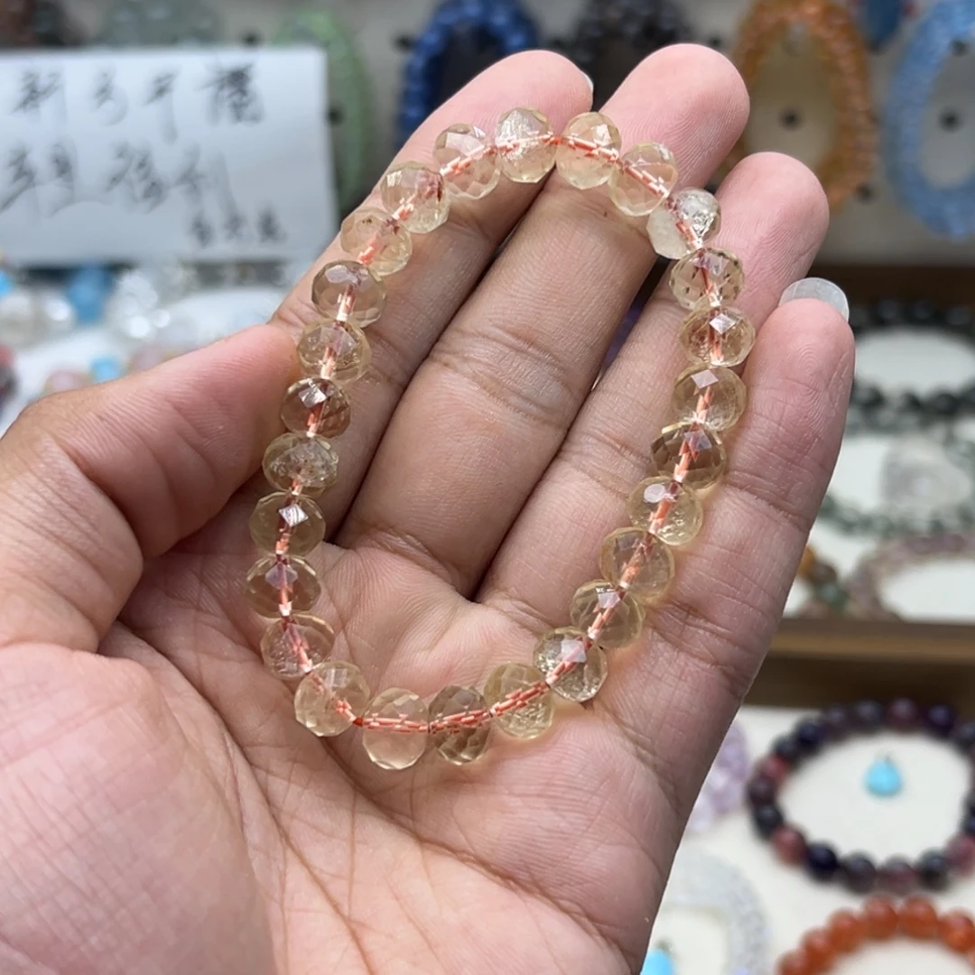 手链未镶嵌水晶黄水晶切面