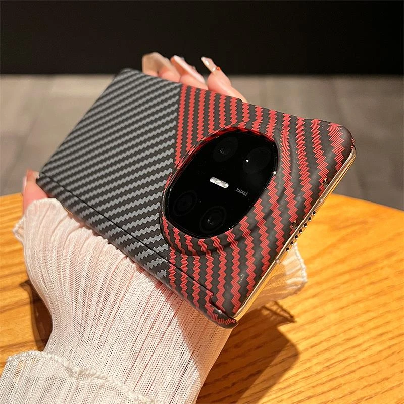 华为matex6手机壳超薄碳纤维拼接MateX6典藏版保护套中轴铰链mate