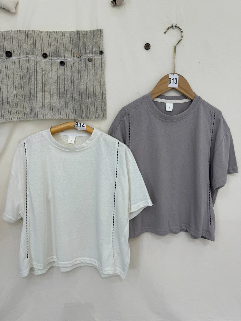 （Z577）森系韩版新款刺绣T恤童装