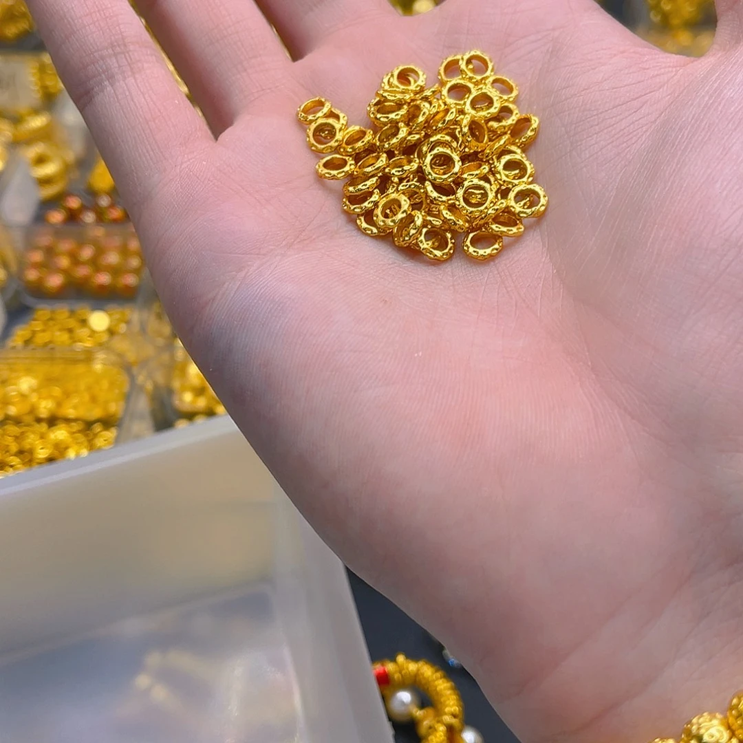 锆石铜合金锤纹盘缠6mm10颗