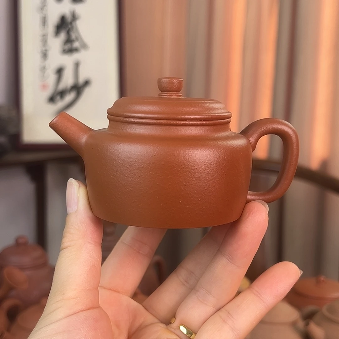 茶壶紫砂精品原矿 德钟 生砂朱泥 140cc