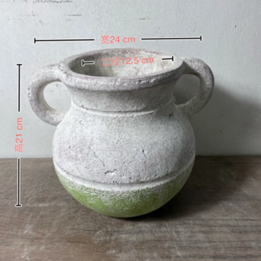 复古粗陶多肉花盆手工古做旧适用于庭院造景