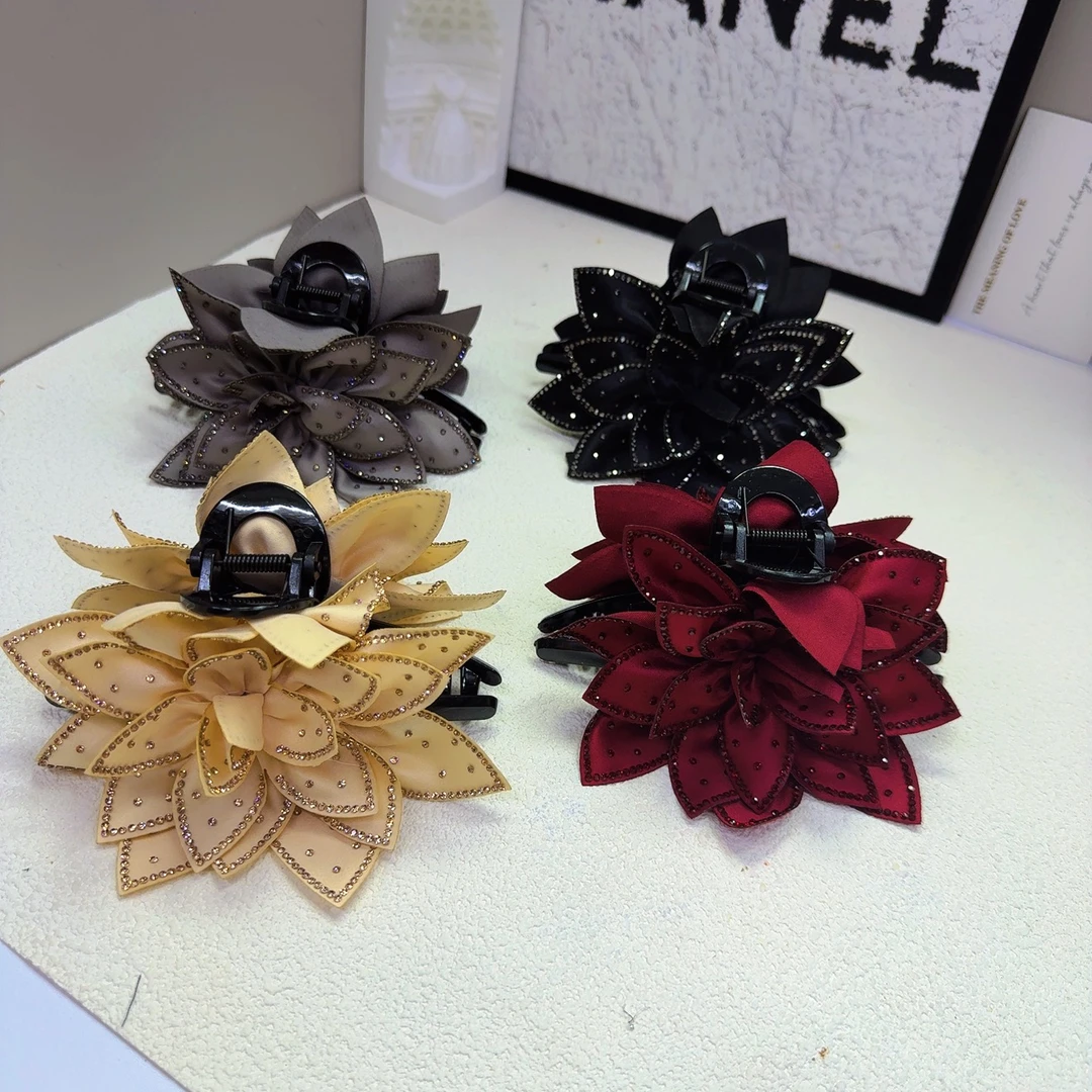 元素家抓夹法式森系千金风极简风女发夹网红百搭黑色饰品气质时尚