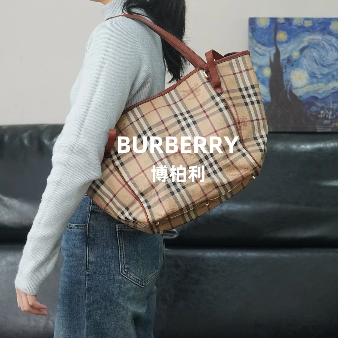 95新 BURBERRY/博柏利 巴宝莉/格纹单肩包/XS03614016/4016