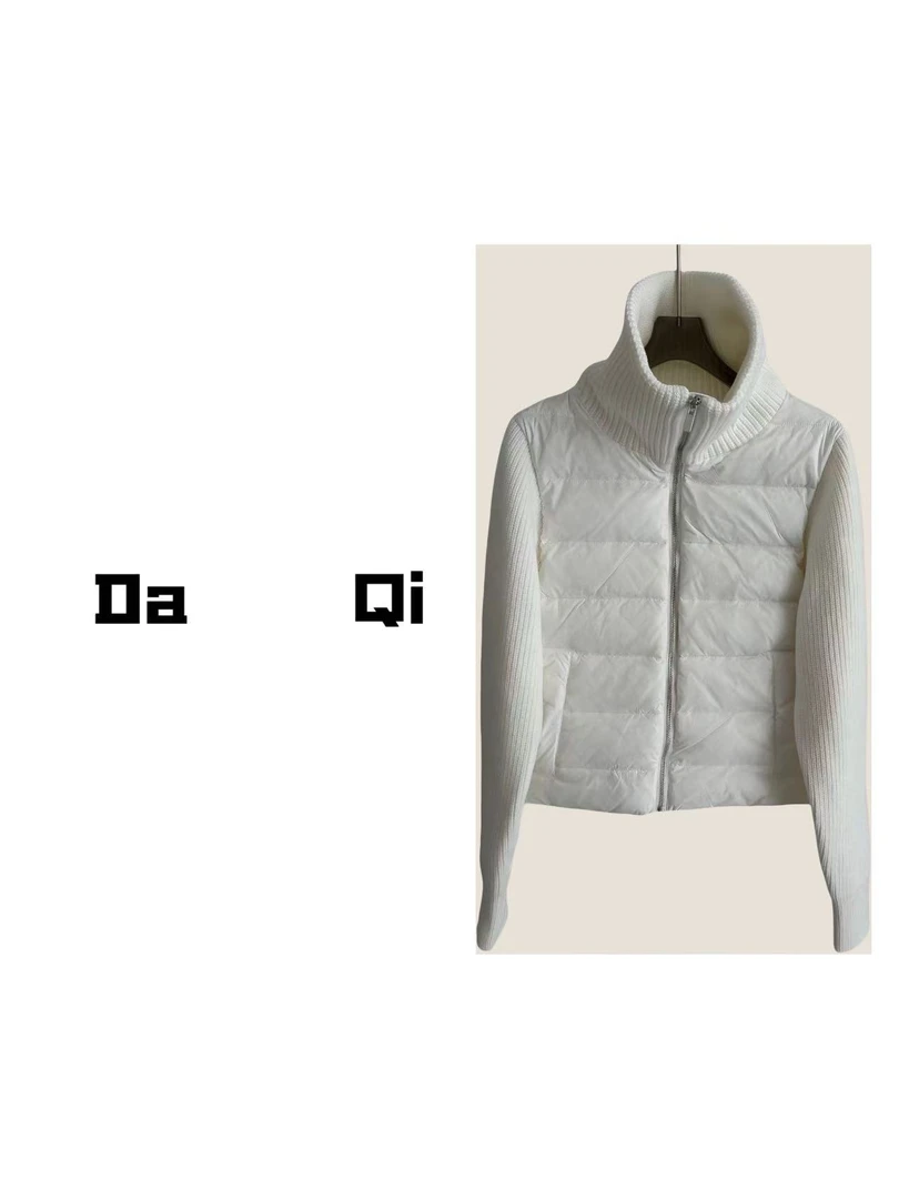 【Qi    GG】显瘦王者fax轻盈针织袖领羽绒服