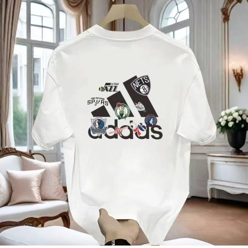 夏季时尚百搭宽松纯棉T恤男女同款潮流上衣潮