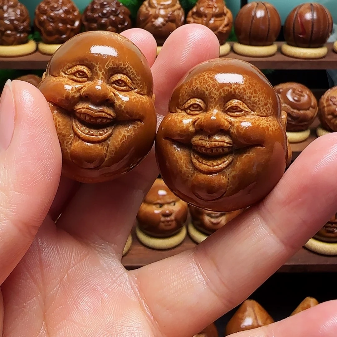 橄榄核手串/手链被****?笑佛一对