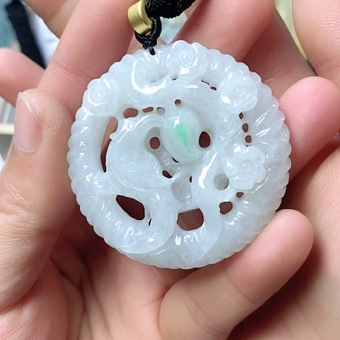 翡翠颈饰未镶嵌天然缅甸翡翠a货