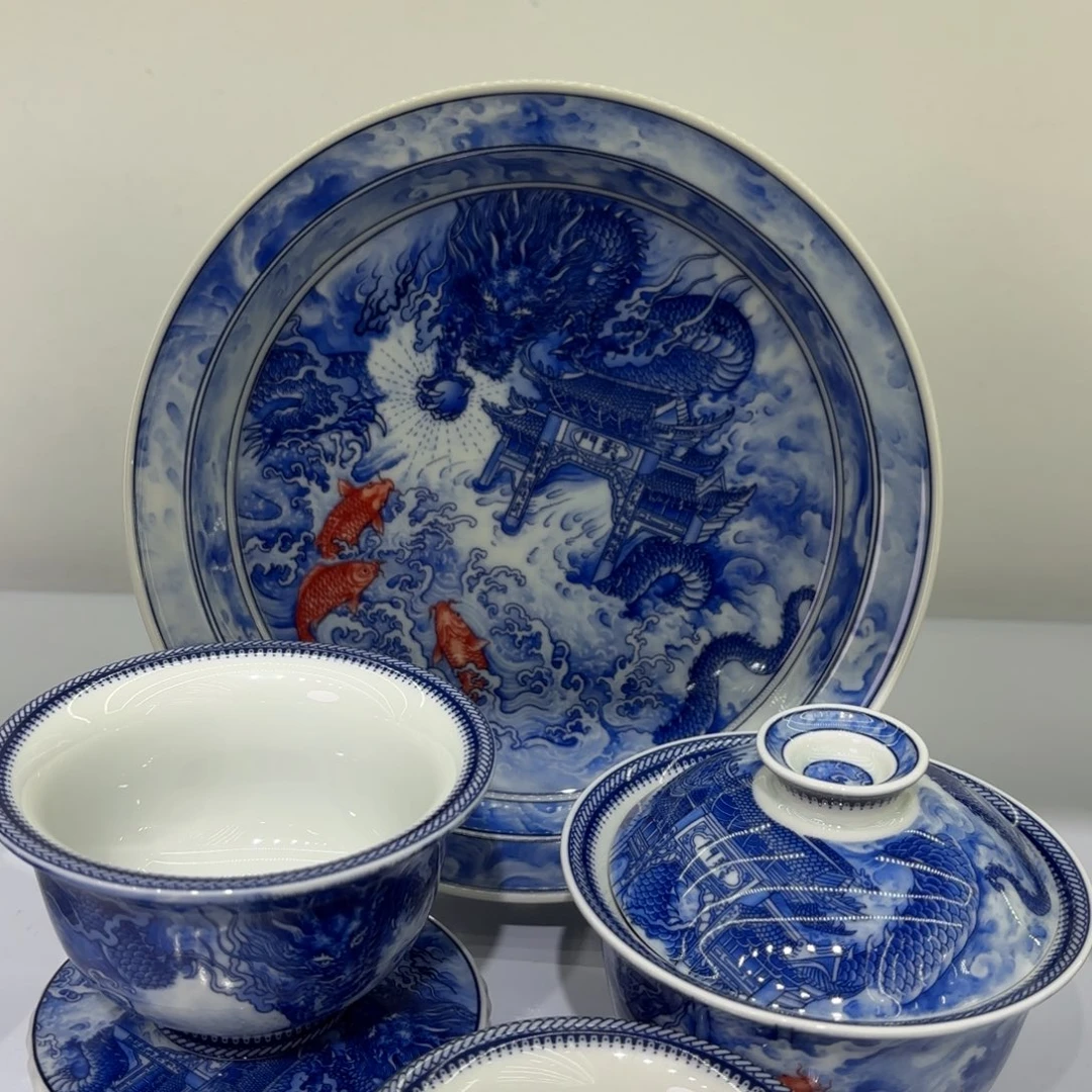 来***也景德镇陶瓷五件套