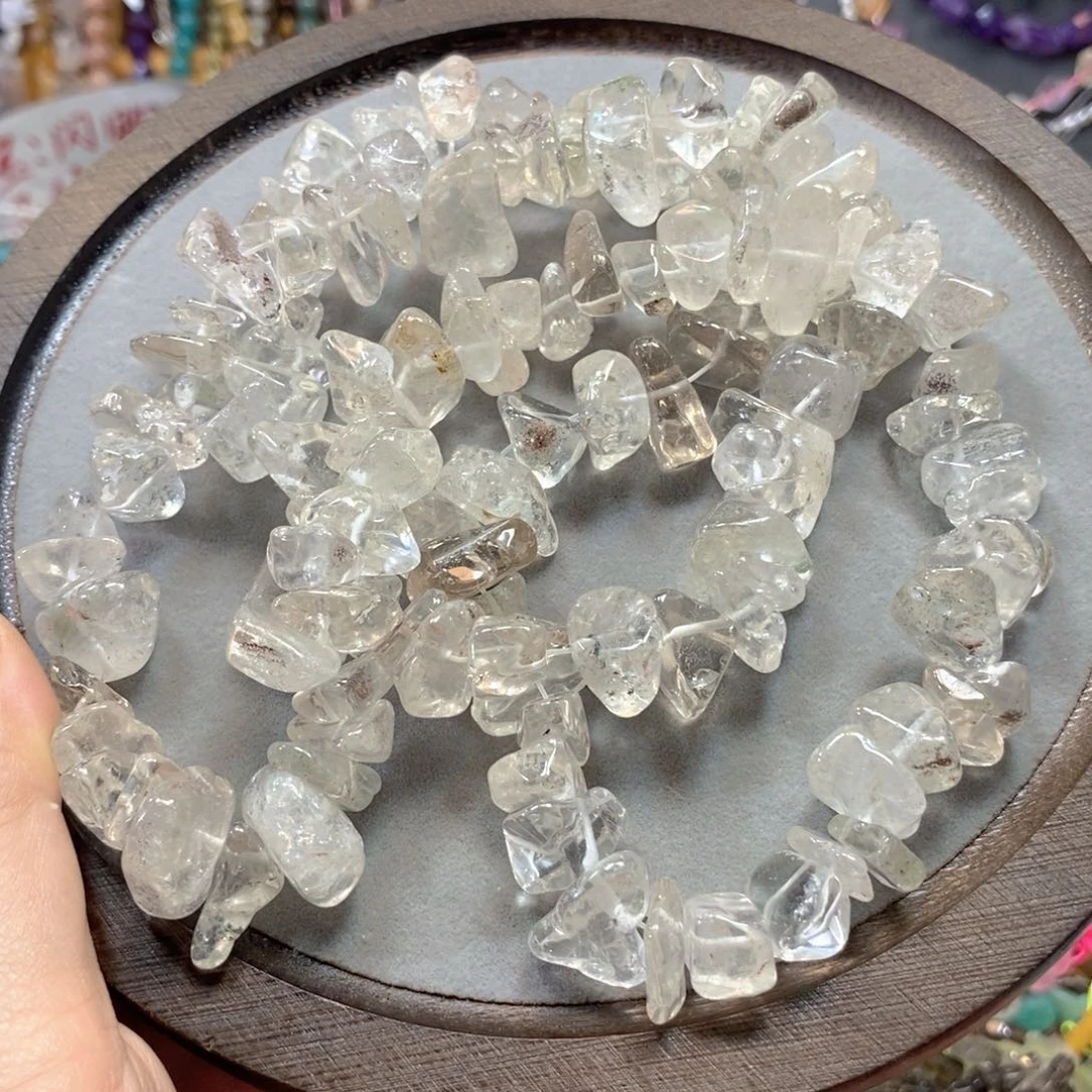 玛瑙/玉髓合金珠宝半成品天然幽灵随型一条绕手四圈