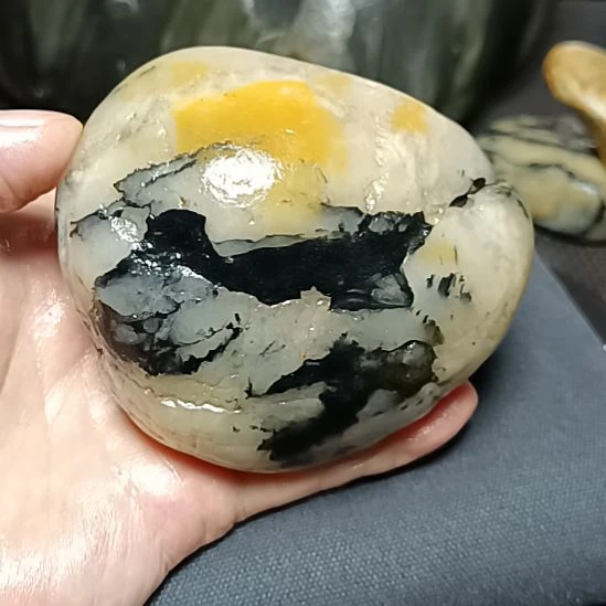 新疆金丝玉原石国画