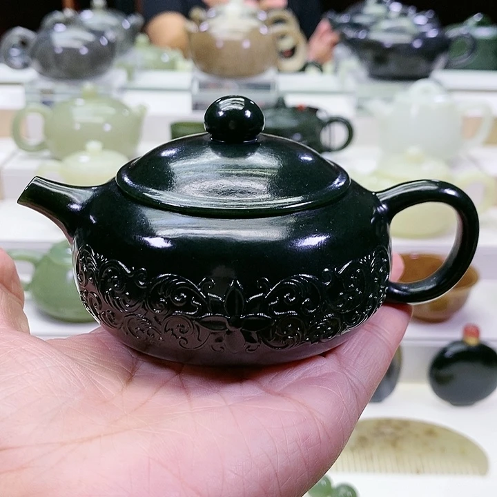 未镶嵌和田玉挂件茶壶180m l